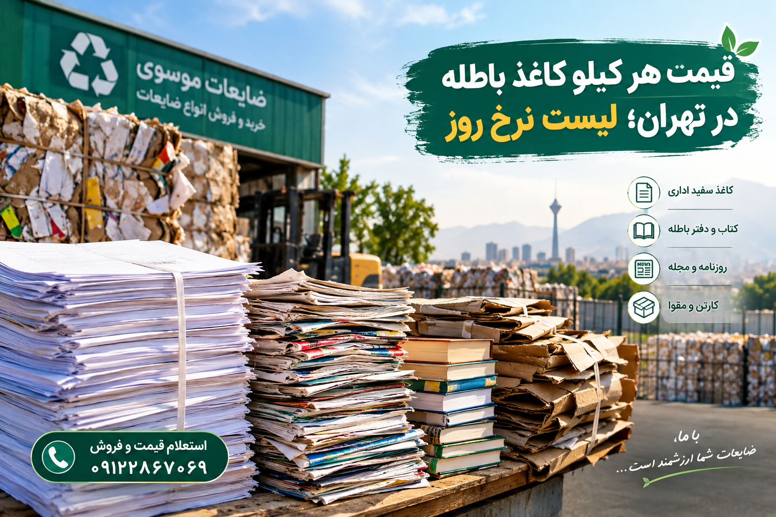 قیمت هر کیلو کاغذ باطله در تهران؛ لیست نرخ روز